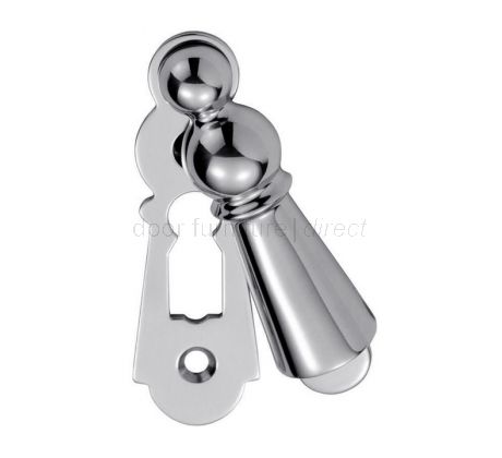 Delamain Large Covered Polished Chrome Escutcheon 73x23mm
