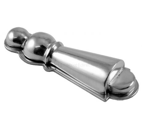 Delamain Large Covered Polished Chrome Escutcheon 73x23mm
