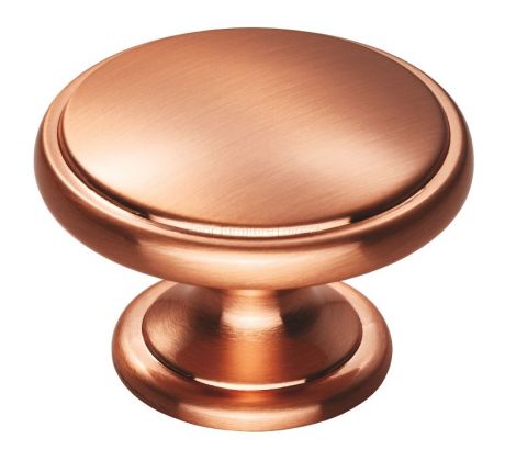 Satin Copper Oxford Cupboard Knob 38mm