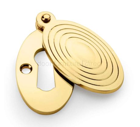 Unlacquered Brass Ellipse Christoph Covered Escutcheon 58mm