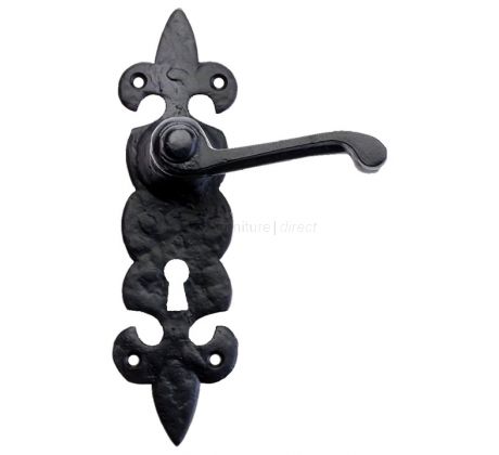 Foxcote Foundries Fleur de Lys Lock Door Handles FF611