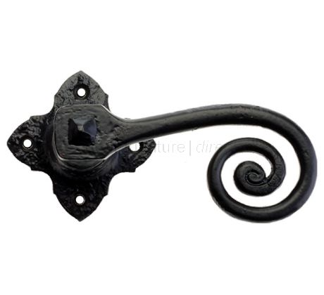 Foxcote Foundries Curly Tail Lever On Rose Door Handles FF400