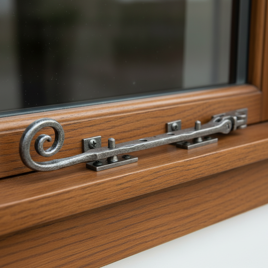 Valley Forge Pewter 243mm Curly Casement Stay VF20B