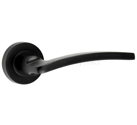 Nero JMB700 Matt Black Noir Lever on Rose Door Handles