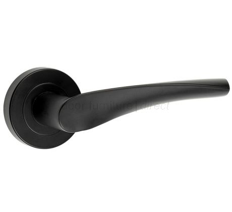Nero JMB501 Matt Black Vecta Lever on Rose Door Handles