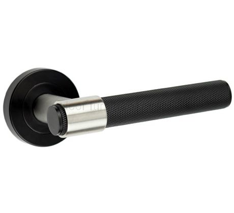 Nero JMB105 Matt Black T-Bar Knurled Lever on Rose