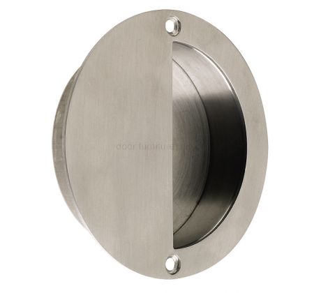 Satin Stainless Steel Circular Flush Pull 90mm