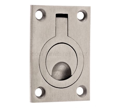 Satin Stainless Steel Flush Ring Pull 44x62mm