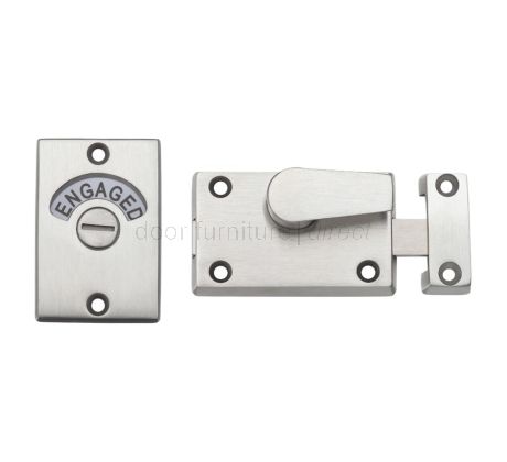 Stainless Steel Toilet Door Indicator Bolt 65x40mm