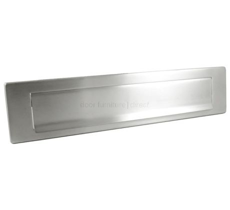 Satin Stainless Steel Gravity Flap Letter Plate 340x75mm