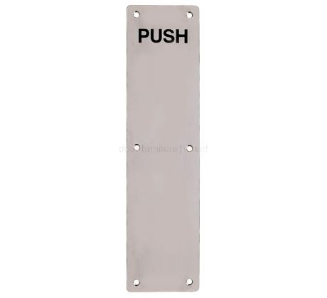 Satin Stainless Steel PUSH Finger Plate