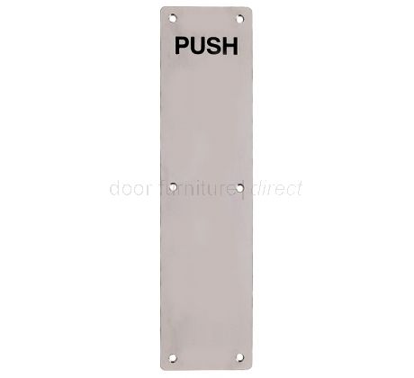 Satin Stainless Steel PUSH Finger Plate