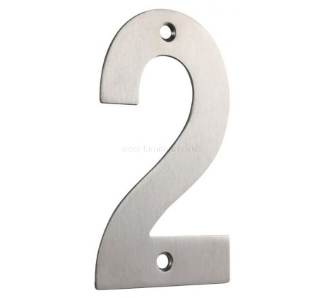 Satin Stainless Steel 75mm Numerals 0-9