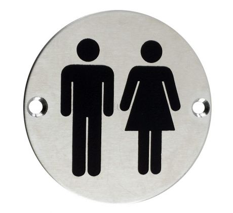 Stainless Steel Circular Unisex Symbol 76mm