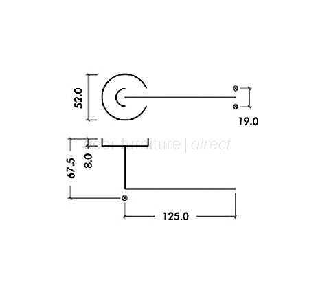 Satin Stainless Steel Mitred Lever on Rose Set