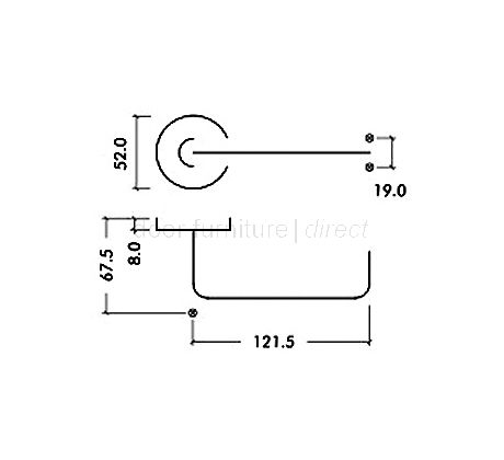 Satin Stainless Steel Return To Door Lever on Rose Set