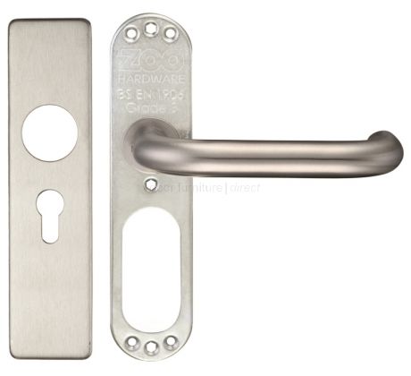 Satin Stainles Steel Lever with EURO Cover Plate 180x45mm