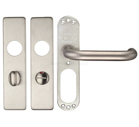 Satin Stainless Steel Lever with Bathroom Cover Plate 180x45mm