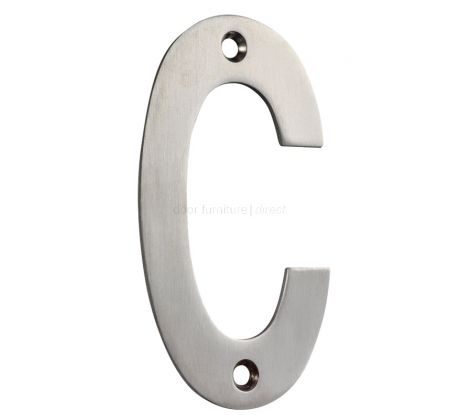 Satin Stainless Steel 75mm Letters A to G