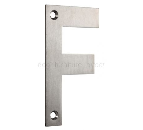 Satin Stainless Steel 75mm Letters A to G