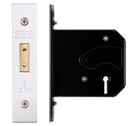 Keyed Alike 3 Lever UK Replacement Deadlock Stainless Steel
