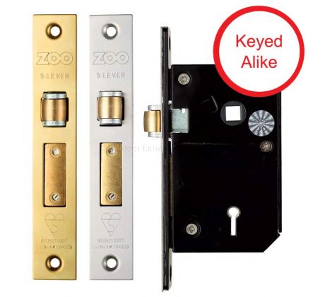 British Standard 5 Lever Roller Sashlock Keyed Alike