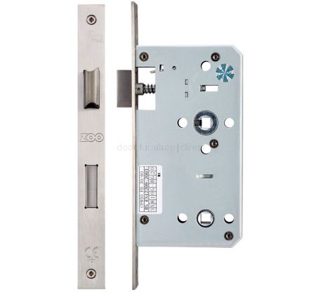 DIN Bathroom Mortice Lock 78mm Stainless Steel