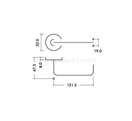 DIN Lift to Lock 19mm Stainless Steel Lever Handle Set