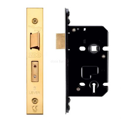 Zoo 3 Lever UK Sashlock PVD Brass