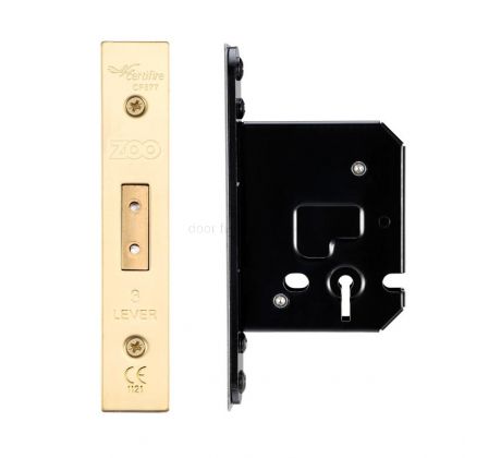 Zoo 3 Lever UK Deadlock PVD Brass