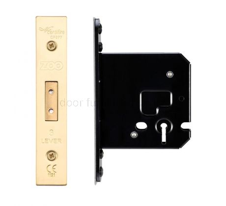 Zoo 3 Lever UK Deadlock PVD Brass