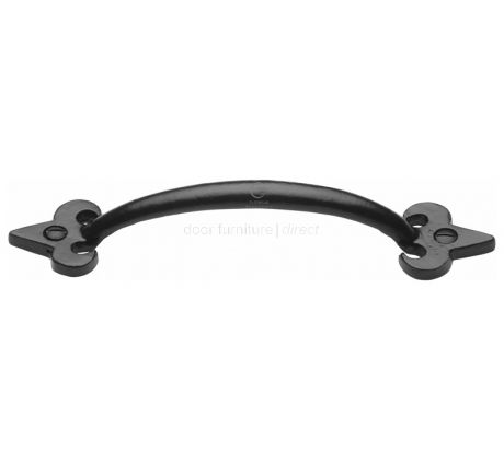Black Iron Rustic Fleur-de-lys Cabinet Handle