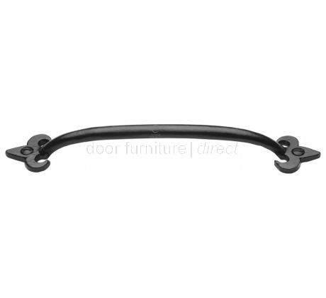 Black Iron Rustic Fleur-de-lys Cabinet Handle
