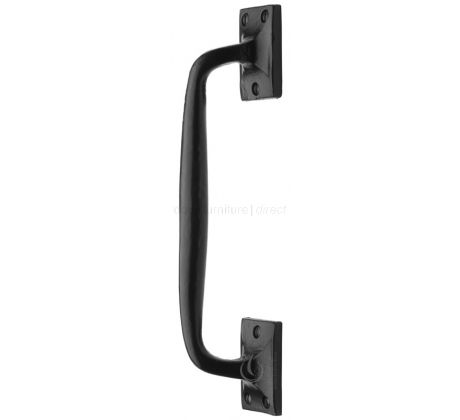 Black Iron Rustic Cranked Pull Handle