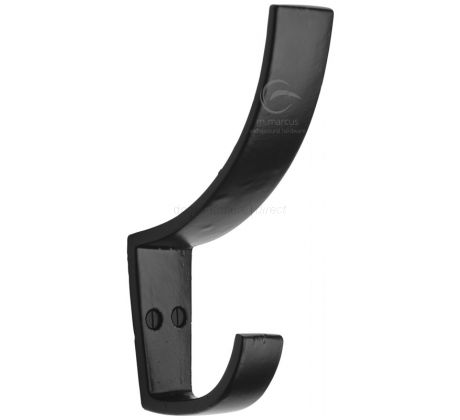 Black Iron Rustic Hat & Coat Hook 130mm