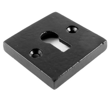 Black Iron Rustic Square Keyhole Escutcheon 54mm