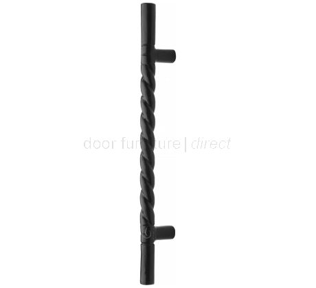 Black Iron Rustic Rope Design Pull Handle
