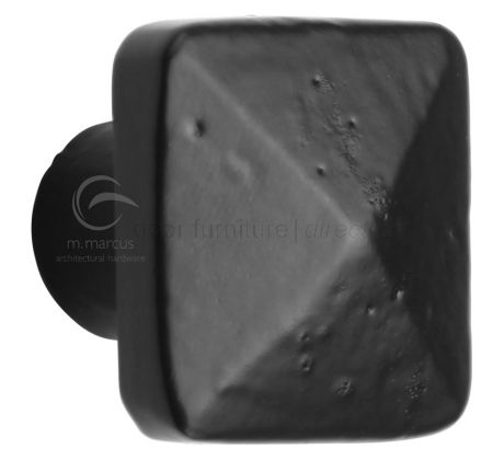 Black Iron Rustic Pyramid Cabinet Knob