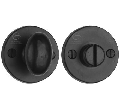 Black Iron Rustic Round Thumbturn and  Release 45mm