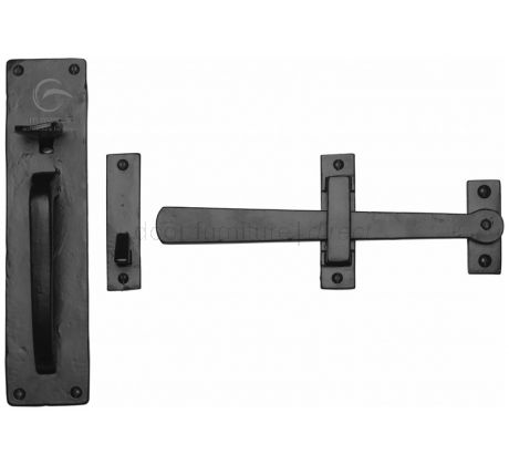 Black Iron Rustic Thumb Latch 218mm