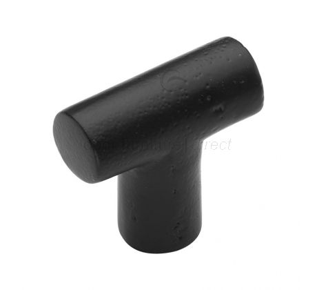 Black Iron Rustic T Shaped Cabinet Knob