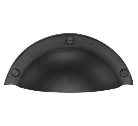 Black Iron Rustic Traditional Drawer Pull 97x42mm
