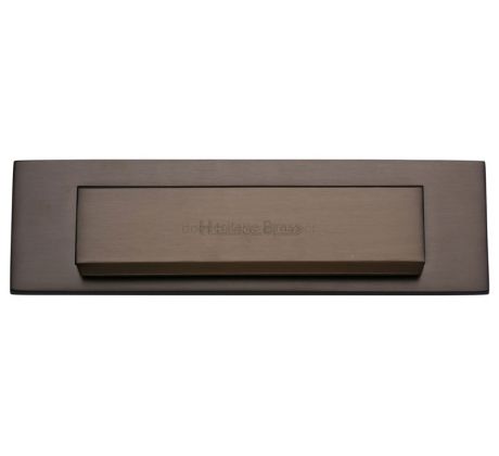 Matt Bronze Gravity Flap Letter Plate 280x80mm