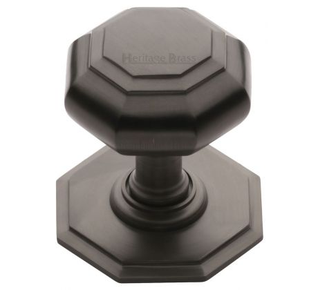 Matt Bronze Octagonal Centre Door Knob 71mm