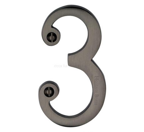 Matt Bronze 76mm (3in) Screw Fix Door Numbers 0-9 C1560