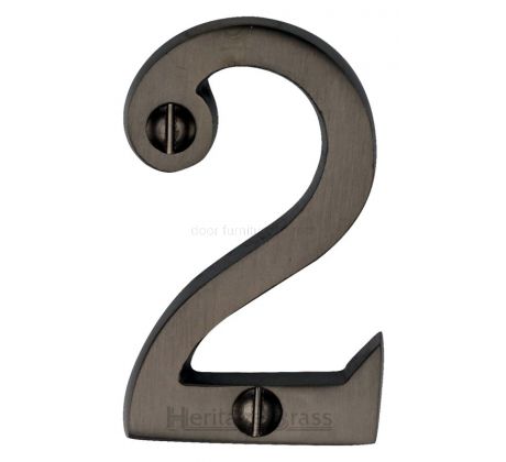 Matt Bronze Screw Fixed Front Door Numbers 0-9 51mm C1567