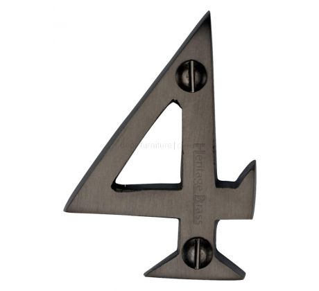 Matt Bronze Screw Fixed Front Door Numbers 0-9 51mm C1567