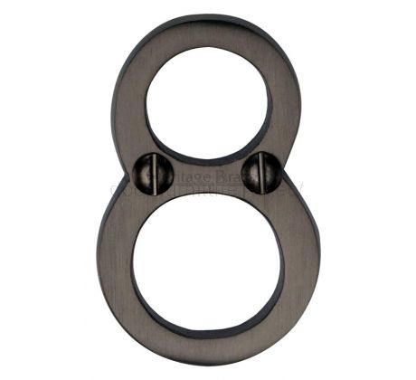 Matt Bronze Screw Fixed Front Door Numbers 0-9 51mm C1567