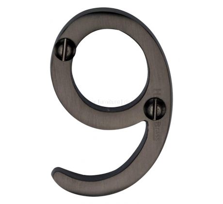 Matt Bronze Screw Fixed Front Door Numbers 0-9 51mm C1567