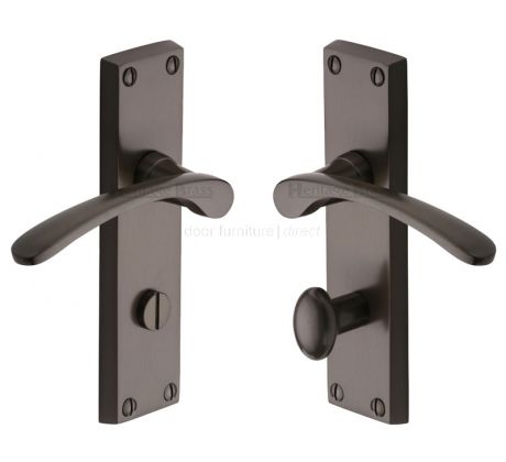 Sophia Matt Bronze Bathroom Door Handles